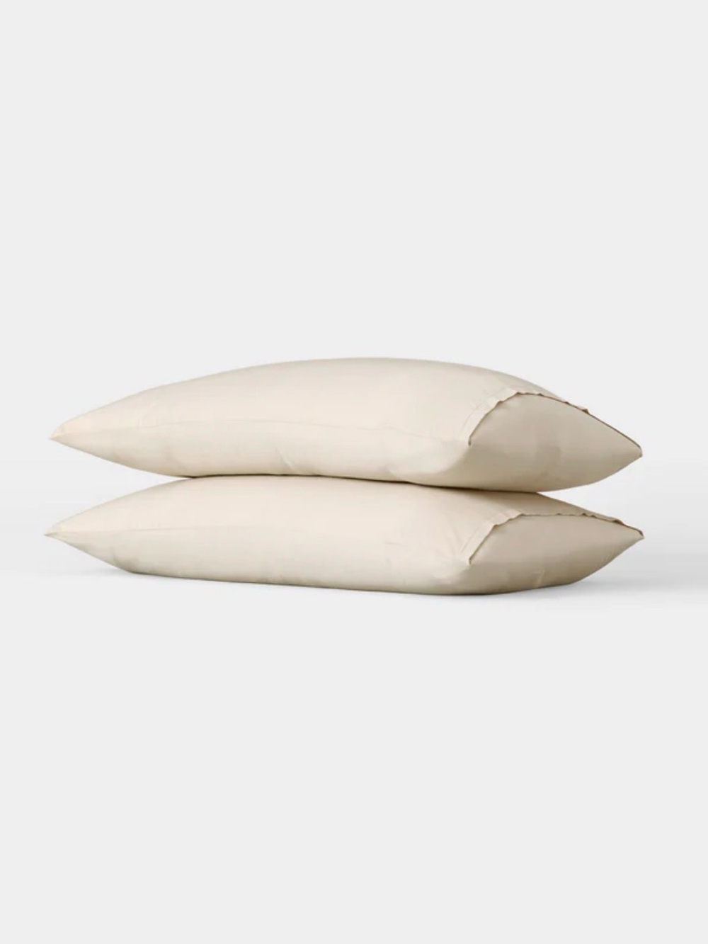 Two King Cozy Earth Bamboo Pillowcases in Crème - NWT